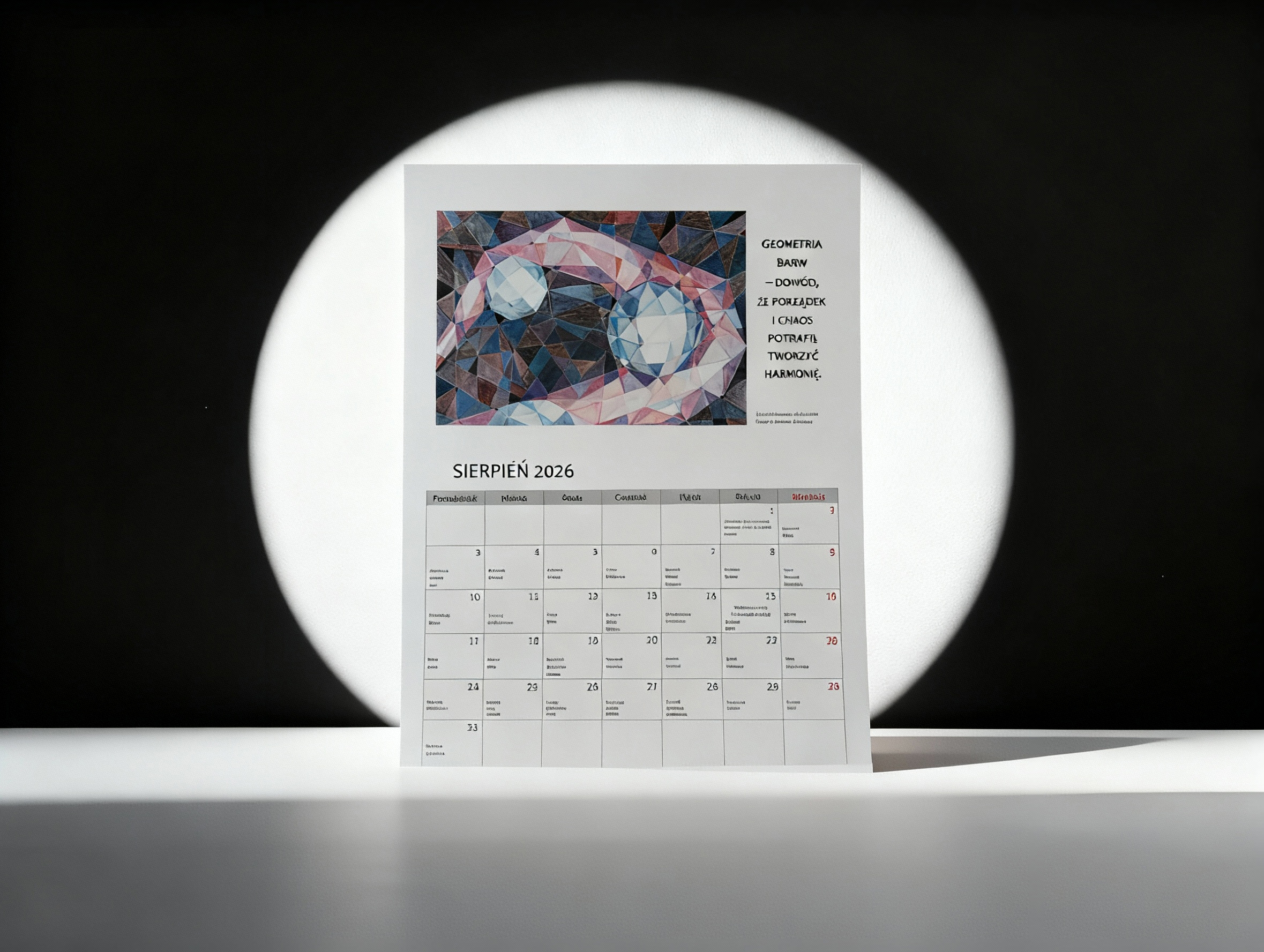 Kalendarz ŚCIANY CZASU 2026 – ilustracje i słowa - obrazek 3