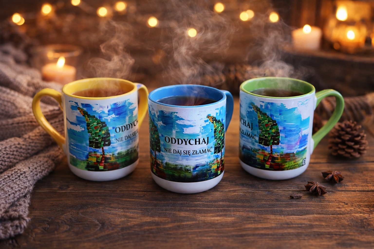 kubek ceramiczny slim drzewa