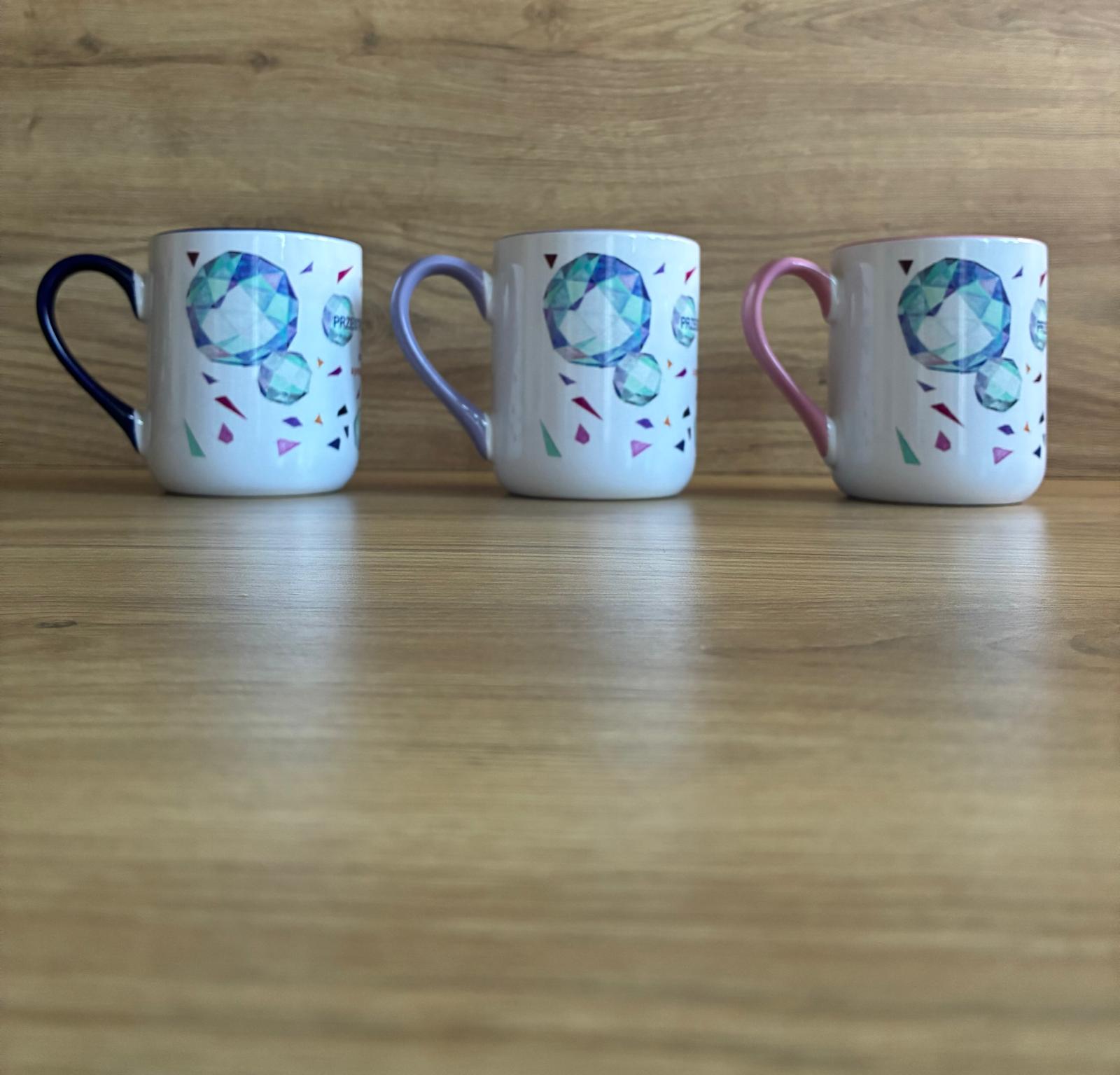 Kubek SLIM – Geometria - RÓŻOWY - obrazek 5