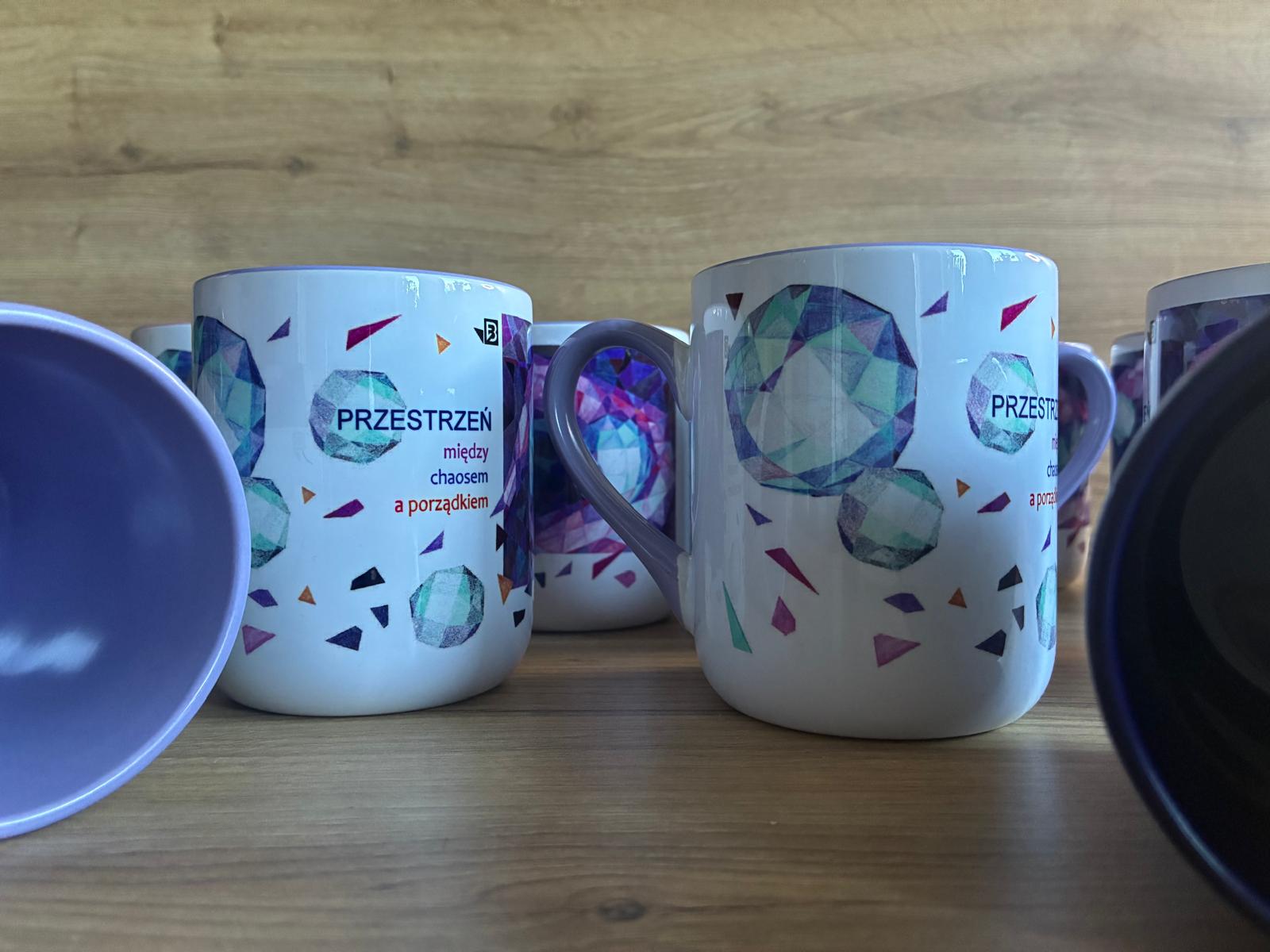 Kubek SLIM – Geometria - RÓŻOWY - obrazek 8