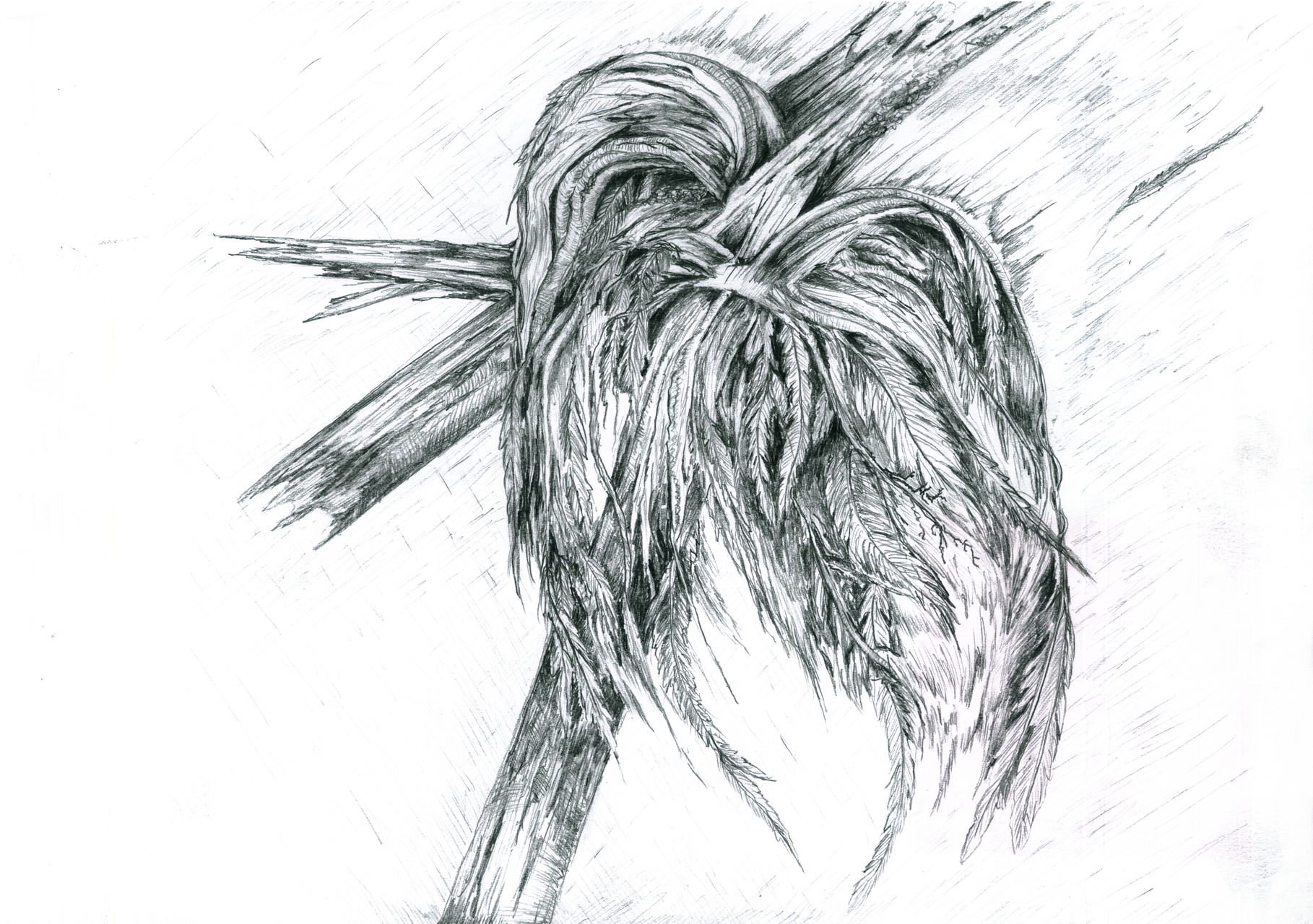 plakat autorska grafika zagubione skrzydłą